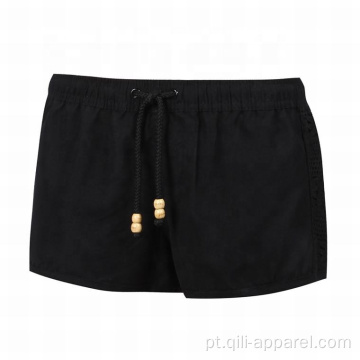 Shorts de natação verão preto quente feminino surf